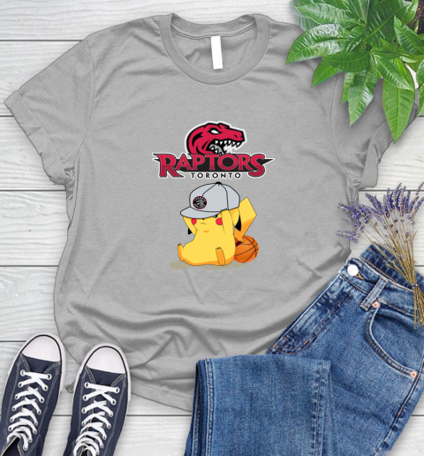 NBA Pikachu Basketball Sports Toronto Raptors Women's T-Shirt 5