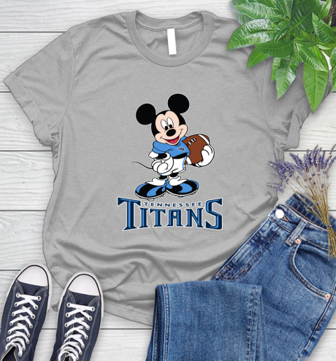 NFL Football Tennessee Titans Cheerful Mickey Mouse Shirt Women's T-Shirt 5
