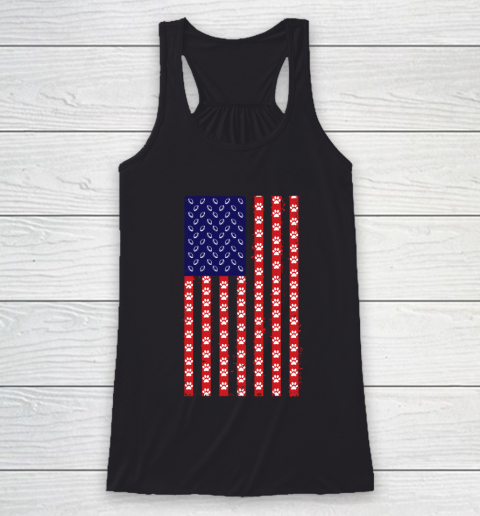 Rugby Dog Lover American Flag Racerback Tank