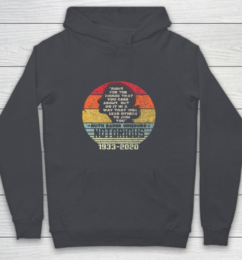 Notorious RBG 1933  2020 Fight For The Things You Care About Youth Hoodie 5