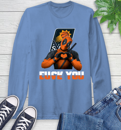 NBA Phoenix Suns Deadpool Love You Fuck You Basketball Sports Long Sleeve T-Shirt 12