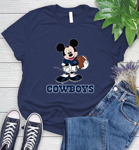 NFL Football Dallas Cowboys Cheerful Mickey Mouse Shirt Women's T-Shirt 12