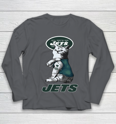 NFL Football My Cat Loves New York Jets Youth Long Sleeve 6