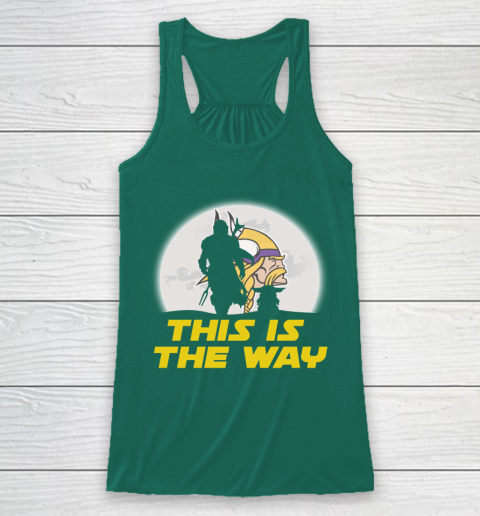 Minnesota Vikings NFL Football Star Wars Yoda And Mandalorian This Is The Way Racerback Tank 5