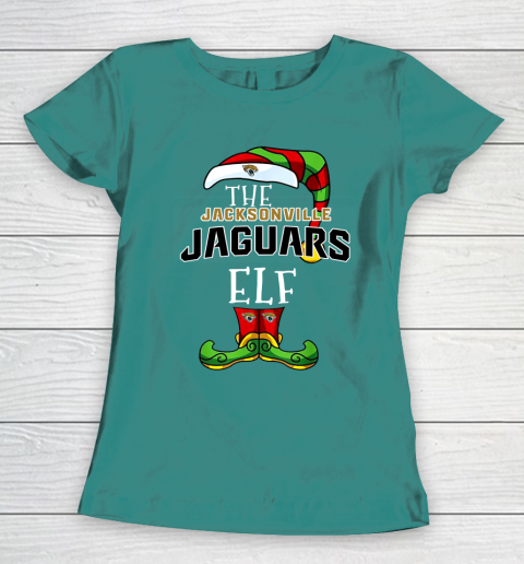 Jacksonville Jaguars Christmas ELF Funny NFL Women's T-Shirt 10