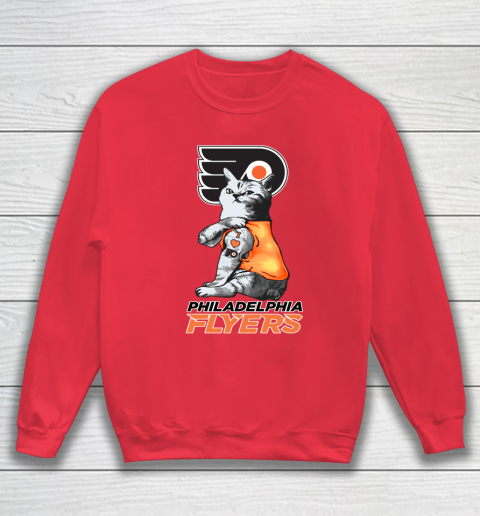 NHL My Cat Loves Philadelphia Flyers Hockey Sweatshirt 7