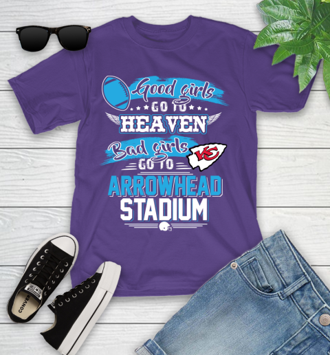 Kansas City Chiefs NFL Bad Girls Go To Arrowhead Stadium Shirt Youth T-Shirt 3