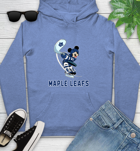 NHL Hockey Toronto Maple Leafs Cheerful Mickey Mouse Shirt Youth Hoodie 11