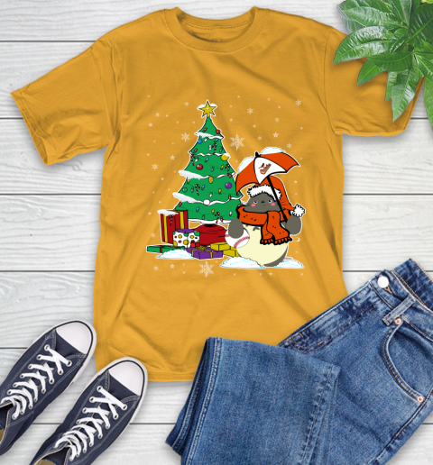 Baltimore Orioles MLB Baseball Cute Tonari No Totoro Christmas Sports T-Shirt 2