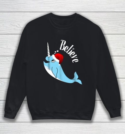 Narwhal Christmas Shirt Cute Unicorn of the Sea Pajama Sweatshirt