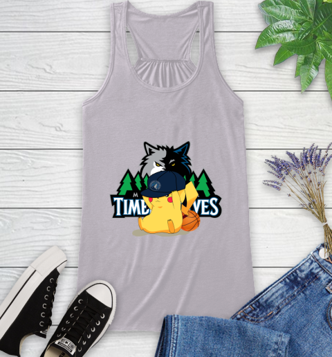 NBA Pikachu Basketball Sports Minnesota Timberwolves Racerback Tank 5