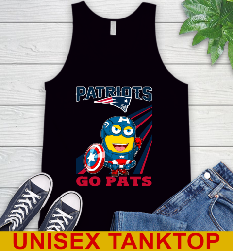 NFL Football New England Patriots Captain America Marvel Avengers Minion Shirt Tank Top