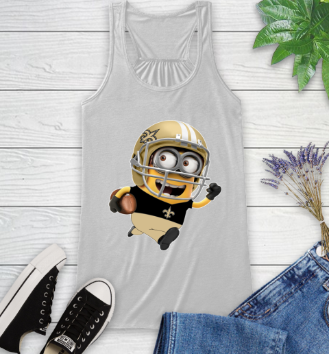 NFL New Orleans Saints Minions Disney Football Sports Racerback Tank