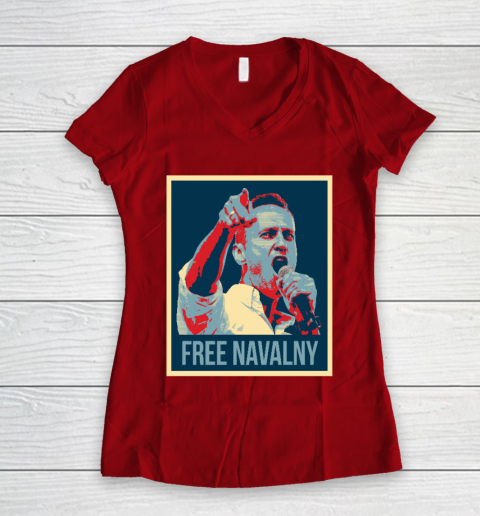 Free Navalny Shirts Women's V-Neck T-Shirt 8