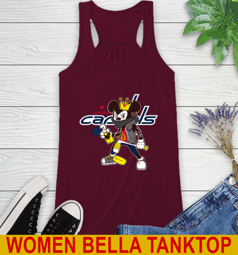 Washington Capitals NHL Hockey Mickey Peace Sign Sports Racerback Tank 3
