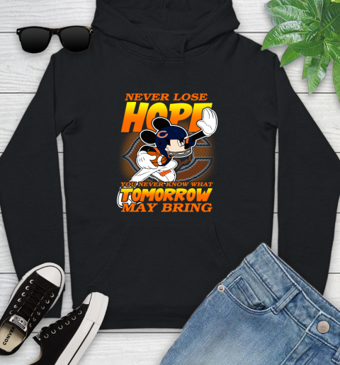 Chicago Bears NFL Football Mickey Disney Never Lose Hope Youth Hoodie