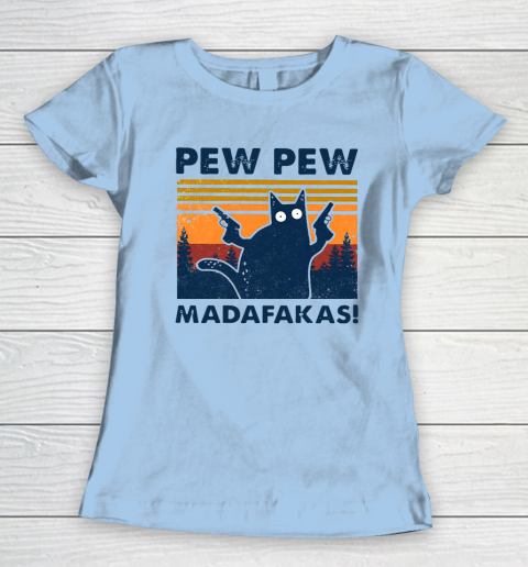 Cat Pew Pew Madafakas Vintage Women's T-Shirt 4