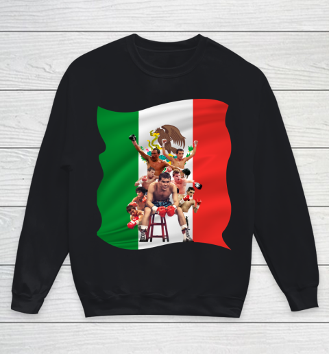 Canelo Alvarez World Champion Mexico Flag Youth Sweatshirt