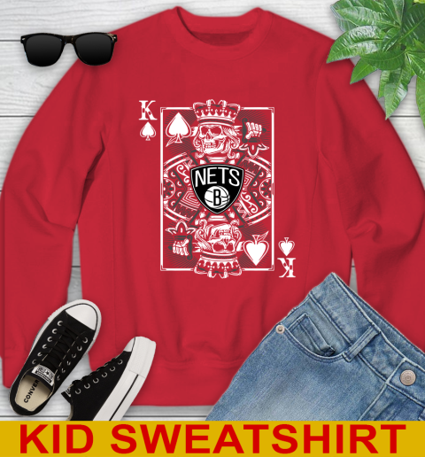 Brooklyn Nets NBA Basketball The King Of Spades Death Cards Shirt Youth Sweatshirt 7