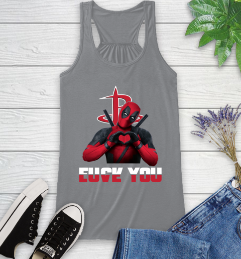NBA Houston Rockets Deadpool Love You Fuck You Basketball Sports Racerback Tank 4