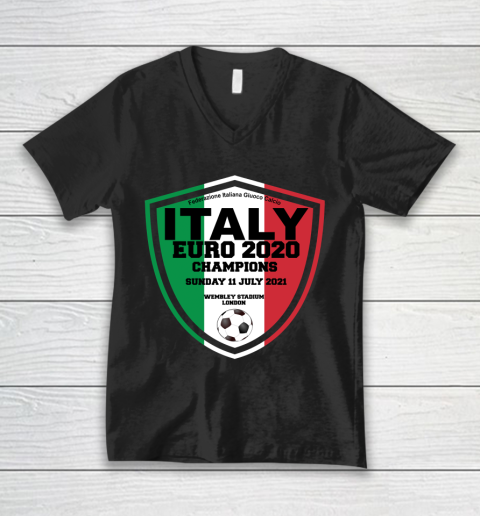 Italy Football Italian Football Forza Italia Champions Euro 2020 V-Neck T-Shirt