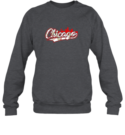 5qlb chicago vintage baseball sweatshirt 35 front dark heather