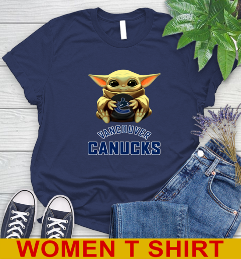 NHL Hockey Vancouver Canucks Star Wars Baby Yoda Shirt 100