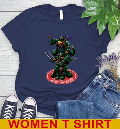 NHL Hockey Detroit Red Wings Teenage Mutant Ninja Turtles Shirt Women's T-Shirt 12