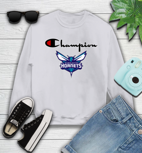 NBA Basketball Charlotte Hornets Champion Shirt Youth Sweatshirt 2