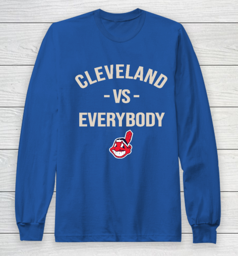 Cleveland Indians Vs Everybody Long Sleeve T-Shirt 6