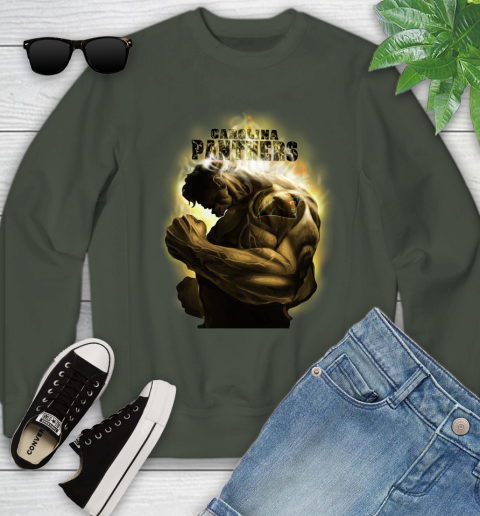 Carolina Panthers NFL Football Hulk Marvel Avengers Sports Youth Sweatshirt 9