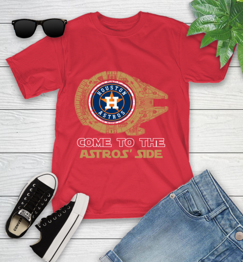 MLB Come To The Houston Astros Side Star Wars Baseball Sports Youth T-Shirt 13