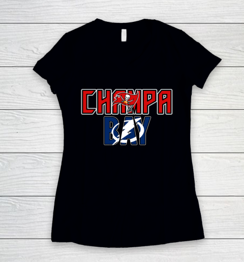 Champa Bay Tampa Bay Champions Women's V-Neck T-Shirt