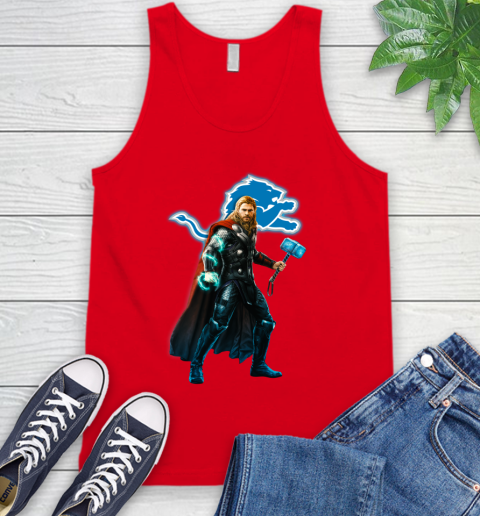NFL Thor Avengers Endgame Football Detroit Lions Tank Top 6