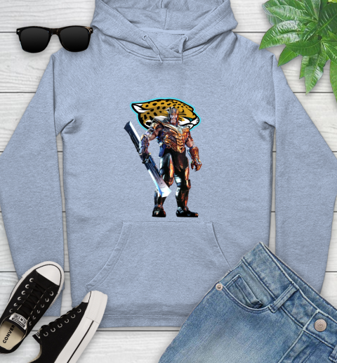 NFL Thanos Gauntlet Avengers Endgame Football Jacksonville Jaguars Youth Hoodie 10