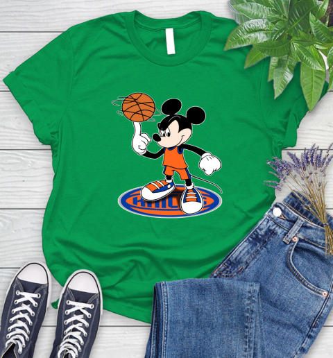 NBA Basketball New York Knicks Cheerful Mickey Disney Shirt Women's T-Shirt 7