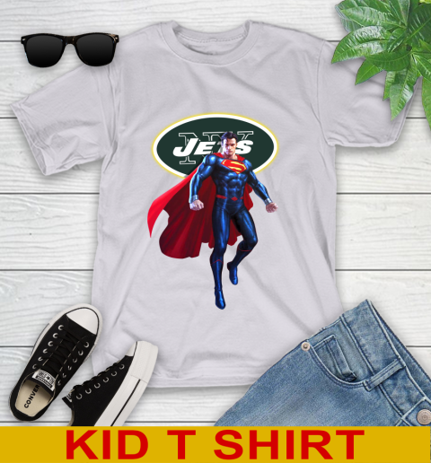 NFL Superman DC Sports Football New York Jets Youth T-Shirt 5