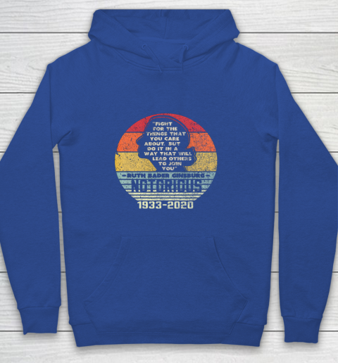 Notorious RBG 1933  2020 Fight For The Things You Care About Youth Hoodie 6