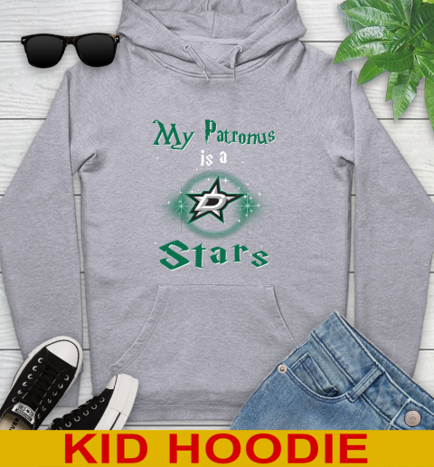 NHL Hockey Harry Potter My Patronus Is A Dallas Stars Youth Hoodie 6