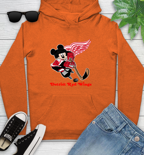 NHL Detroit Red Wings Mickey Mouse Disney Hockey T Shirt Youth Hoodie 5