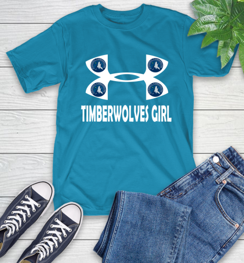 NBA Minnesota Timberwolves Girl Under Armour Basketball Sports T-Shirt 9