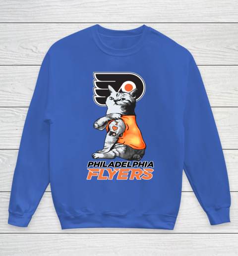 NHL My Cat Loves Philadelphia Flyers Hockey Youth Sweatshirt 6
