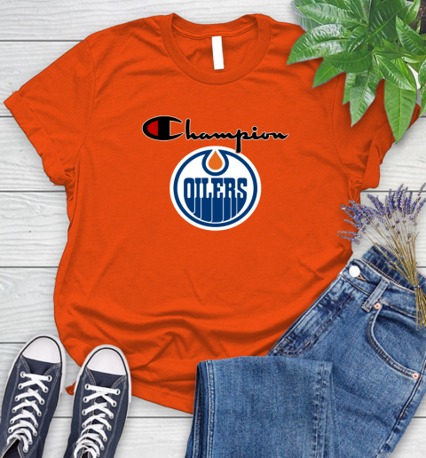 NHL Hockey Edmonton Oilers Champion Shirt Women's T-Shirt 2