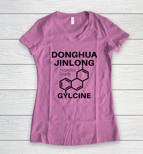 Donghua Jinlong Industrial Grade Glycine Women's V-Neck T-Shirt 6