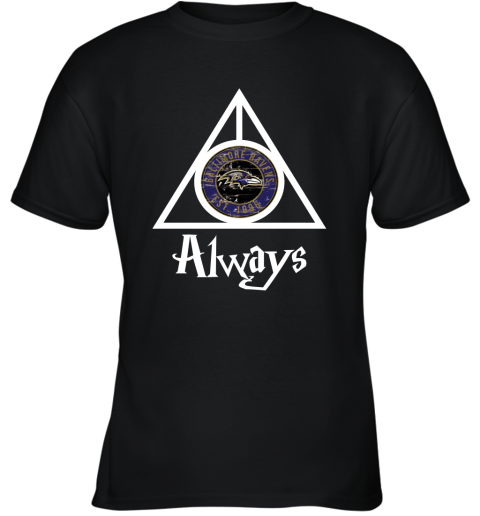 Always Love The Baltimore Ravens x Harry Potter Mashup Youth T-Shirt