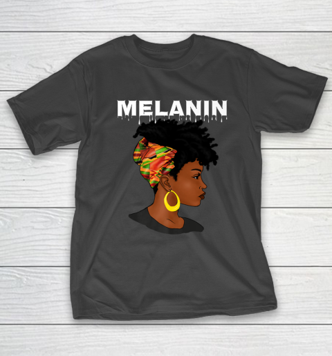 Oheneba Melanin Drippin Black Girl Magic Afro Pride T-Shirt
