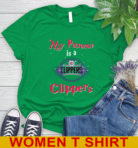 NBA Basketball Harry Potter My Patronus Is A LA Clippers Women's T-Shirt 7