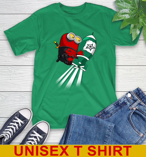 NHL Hockey Dallas Stars Deadpool Minion Marvel Shirt T-Shirt 7