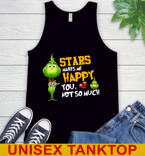 NHL Dallas Stars Makes Me Happy You Not So Much Grinch Hockey Sports Tank Top