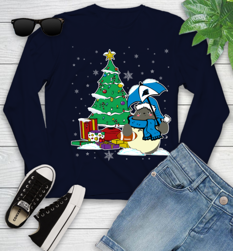 Carolina Panthers NFL Football Cute Tonari No Totoro Christmas Sports Youth Long Sleeve 2